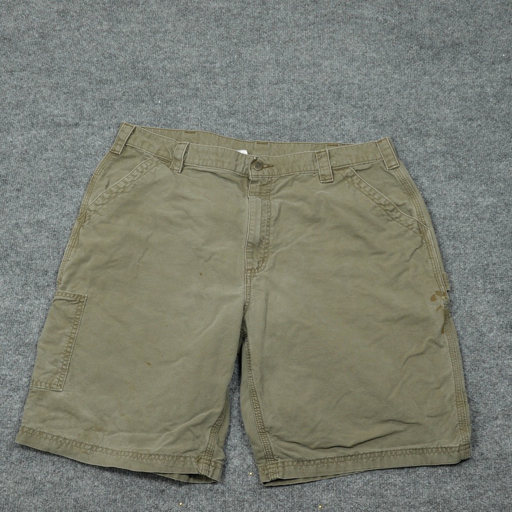 Carhartt Shorts Mens 40 Brown B147 LBR Original Fit Canvas Carpenter Workwear